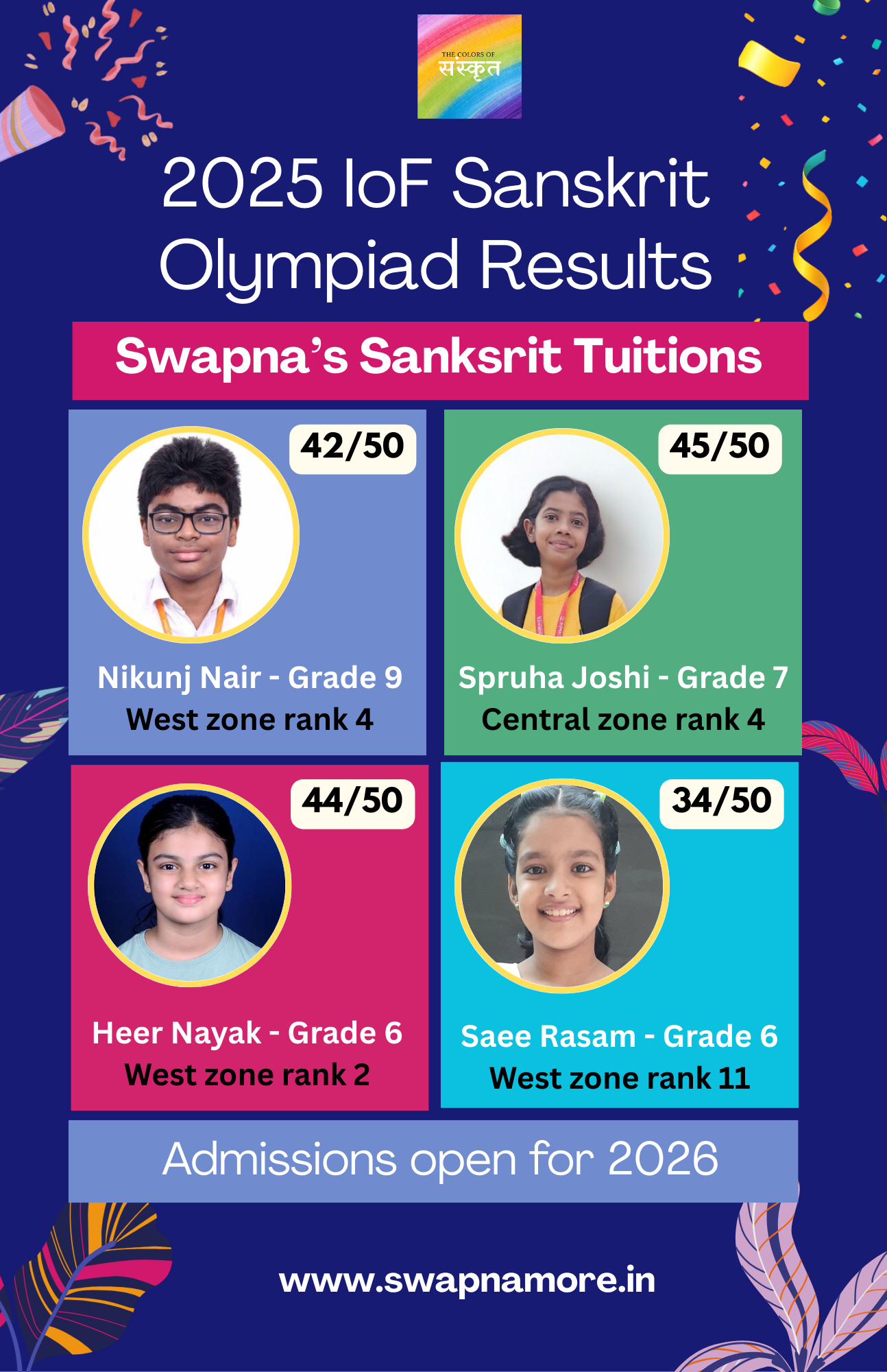 IFSaO Olympiad 2025 achievement