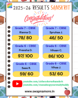 Sanskrit Tuitions A.Y. 2025-26 Results